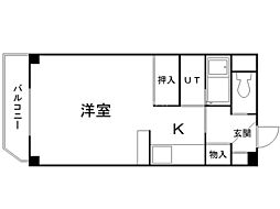 パークヒル24 1Kの間取図画像