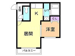 レラステージ26 1LDKの間取図画像