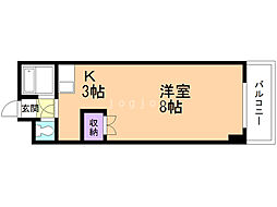 第8ふじビル 1Kの間取図画像