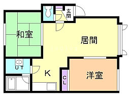 グレース39 2LDKの間取図画像