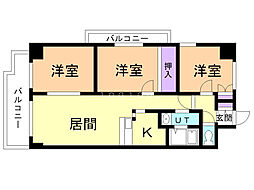 ベルマージュ522 3LDKの間取図画像