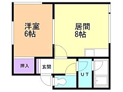 メゾンフシコ 1LDKの間取図画像