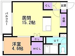 R-finoN17 1LDKの間取図画像