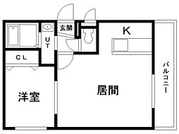 プレシャスレジデンス元町 1LDKの間取図画像