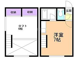 クルーズハウス元町西 ワンルームの間取図画像