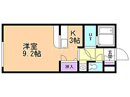テラ元町 1Kの間取図画像