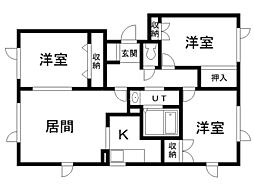 アリエル元町 3LDKの間取図画像