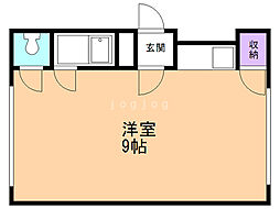 マイルーム4 ワンルームの間取図画像