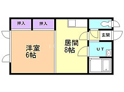 さかいマンション 1LDKの間取図画像
