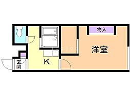 レオパレスプレミール 1Kの間取図画像