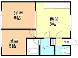 コーポ82 2DKの間取図画像