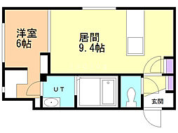RAISIN 1LDKの間取図画像