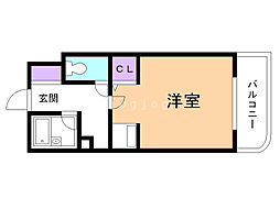 ハーモパレス札幌 ワンルームの間取図画像