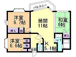 メゾン・サッポロ 3LDKの間取図画像