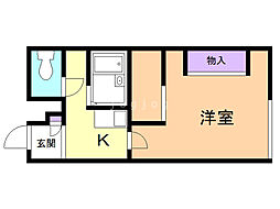 レオパレスプレミール 1Kの間取図画像