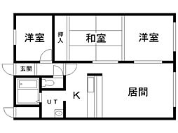 シティパル明園公園 3LDKの間取図画像
