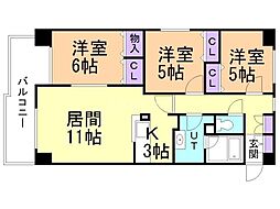 ウインコート.39 3LDKの間取図画像
