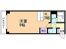 ライフ34 1DKの間取図画像