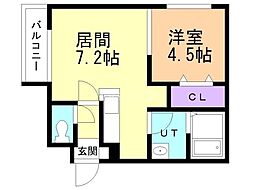 JEEK BLAU MOTOMACHI(ジークブラウ元町) 1LDKの間取図画像