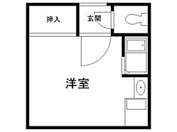 ノースニューパシフィック ワンルームの間取図画像
