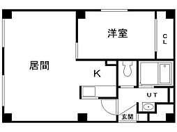 エリザベート北31-2 1LDKの間取図画像