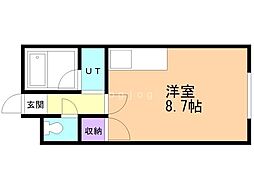 ノースイレブン ワンルームの間取図画像