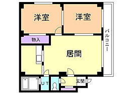 ノース28 2LDKの間取図画像