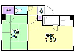 ハイツ55 1DKの間取図画像
