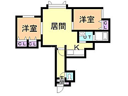 アンフィニ 2LDKの間取図画像