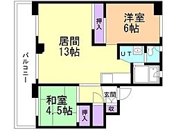 ビレッジハウス札苗2号棟 2LDKの間取図画像