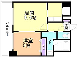 ラクラス札幌北7条 1LDKの間取図画像