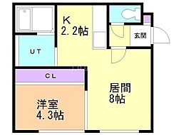 エルヴィータ 1LDKの間取図画像