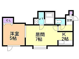 グランドソレーユ 1LDKの間取図画像