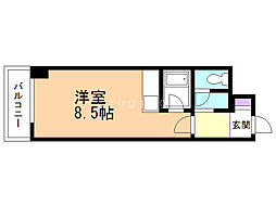 グランヒルズ ワンルームの間取図画像