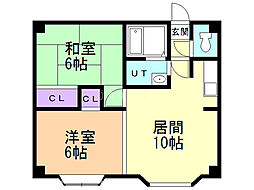 ピュア26 2LDKの間取図画像