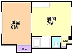 メゾンソウダ 1DKの間取図画像