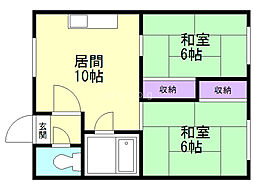 間取図画像 2LDK