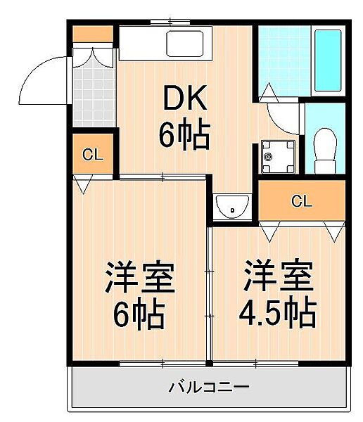 ときわマンション 304｜東京都荒川区南千住5丁目(賃貸マンション2DK・4階・37.65㎡)の写真 その2