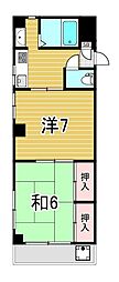 小倉ビル 2Kの間取図画像