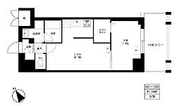 東京マンション 1LDKの間取図画像