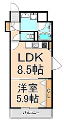 ラグジュアリーアパートメント三ノ輪 1LDKの間取図画像