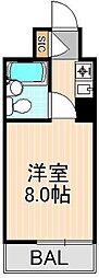 コーポ岩永 ワンルームの間取図画像