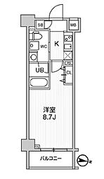 ジェノヴィア三ノ輪スカイガーデン 1Kの間取図画像