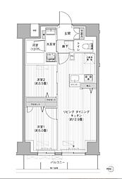 墨田区本所4丁目マンション 2LDKの間取図画像