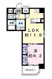 スアヴィス三ノ輪 1LDKの間取図画像