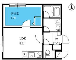 ASTILE studio SUMIDAHIKIFUNE 1LDKの間取図画像