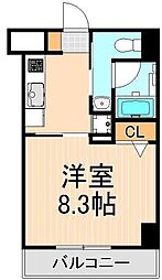 レクシード両国駅前 1Kの間取図画像