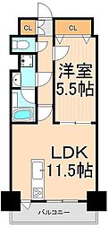 フュージョナル浅草フォレスト 1LDKの間取図画像
