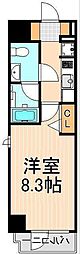 ディアレイシャス上野浅草 1Kの間取図画像