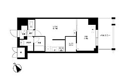 東京マンション 1LDKの間取図画像